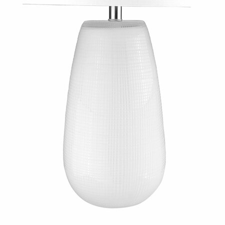 Homeroots 28 x 16 x 16 in. Trend Home 1-Light White Table Lamp 399163